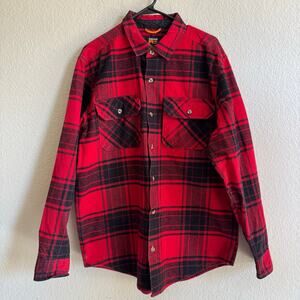 Timberland Pro Original Fit Plaid Flannel Long Sleeve Shirt Western Barn Large